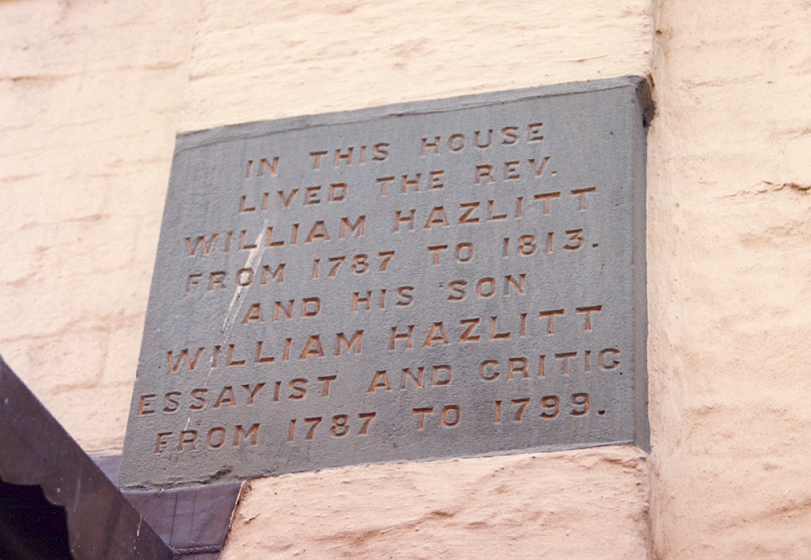 Hazlitt family Home at Wem