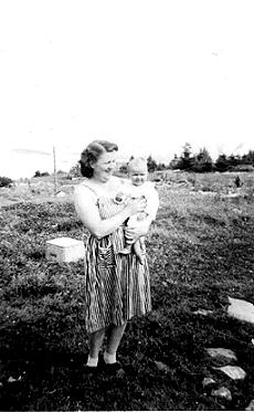 Mum at Hackets Cove, 1941