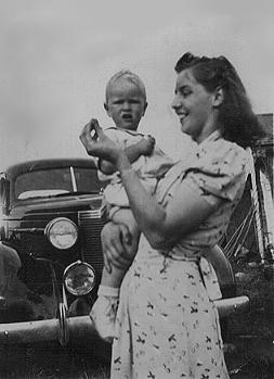 With unknown lady, 1942