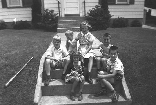 With With the neighborhood gang, 1950